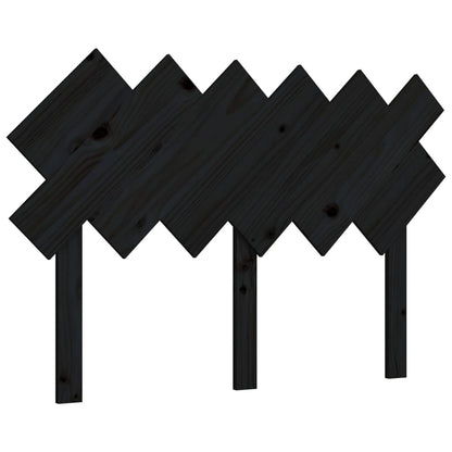 Bed Headboard | Black | Solid pine wood | Standard | Decorative Inlays