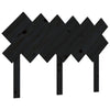 Bed Headboard Black 122.5x3x80.5 cm Solid Wood Pine