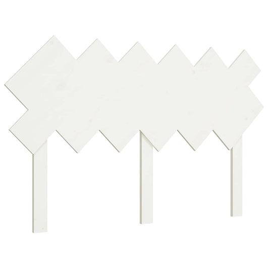Bed Headboard White 132x3x81 cm Solid Wood Pine