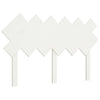 Bed Headboard White 132x3x81 cm Solid Wood Pine