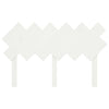 Bed Headboard White 132x3x81 cm Solid Wood Pine