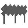 Bed Headboard Grey 132x3x81 cm Solid Wood Pine