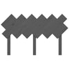Bed Headboard Grey 132x3x81 cm Solid Wood Pine