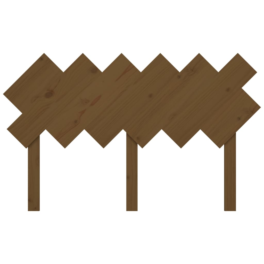 Bed Headboard | Honey Brown | Solid pine wood | 132 cm x 3 cm x 81 cm