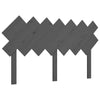 Bed Headboard Grey 141x3x80.5 cm Solid Wood Pine