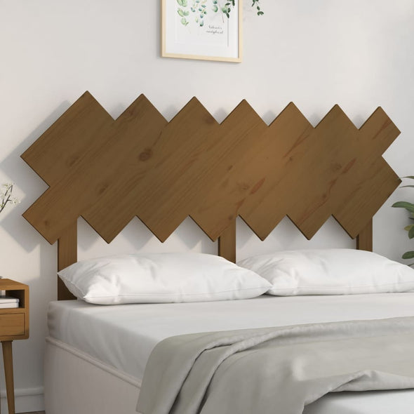 Bed Headboard Honey Brown 141x3x80.5 cm Solid Wood Pine
