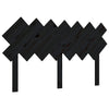 Bed Headboard Black 141x3x80.5 cm Solid Wood Pine