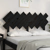 Bed Headboard Black 141x3x80.5 cm Solid Wood Pine