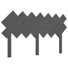 Bed Headboard Grey 151.5x3x81 cm Solid Wood Pine