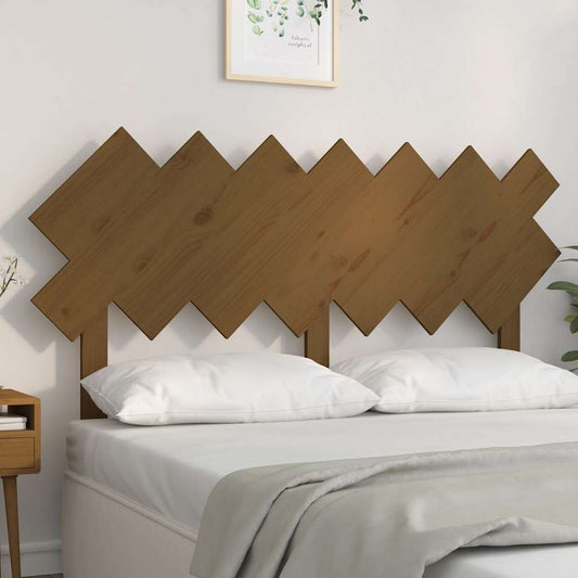 Bed Headboard | Honey Brown | Solid Pine Wood | 51.5 cm wide, 81 cm high