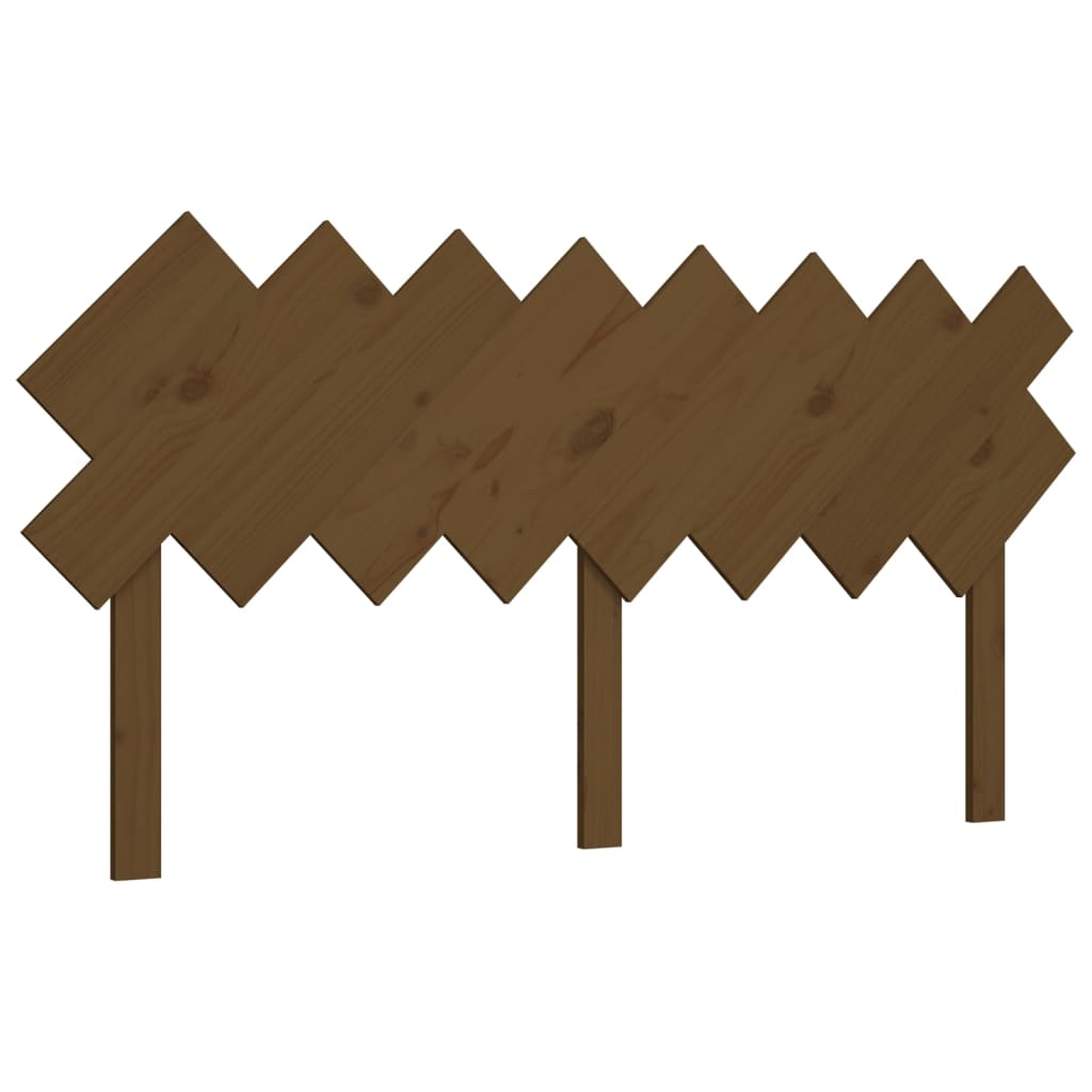 Bed Headboard | Honey brown | Solid pinewood | 159.5x3x80.5 cm