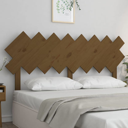 Bed Headboard | Honey brown | Solid pinewood | 159.5x3x80.5 cm
