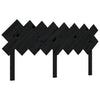 Bed Headboard Black 159.5x3x80.5 cm Solid Wood Pine