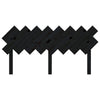 Bed Headboard Black 159.5x3x80.5 cm Solid Wood Pine