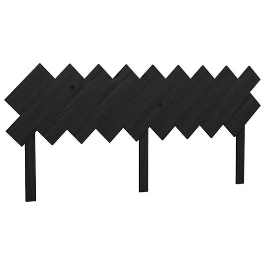 Bed Headboard | Black | Solid Pine Wood | 178x3x80.5 cm | Stylish Design