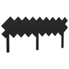 Bed Headboard Black 178x3x80.5 cm Solid Wood Pine