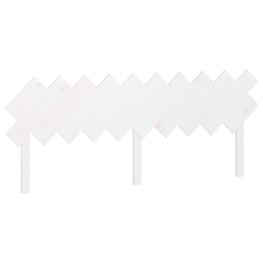 Bed Headboard | White | Solid Pine Wood | 196 cm Wide | Stylish Design