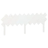 Bed Headboard White 196x3x80.5 cm Solid Wood Pine