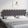 Bed Headboard Grey 196x3x80.5 cm Solid Wood Pine