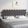Bed Headboard Grey 196x3x80.5 cm Solid Wood Pine