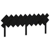 Bed Headboard Black 196x3x80.5 cm Solid Wood Pine