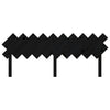 Bed Headboard Black 196x3x80.5 cm Solid Wood Pine
