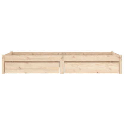 Bed Frame without Mattress with Drawers Small Single