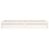 Bed Frame with Drawers White 75x190 cm Small Single