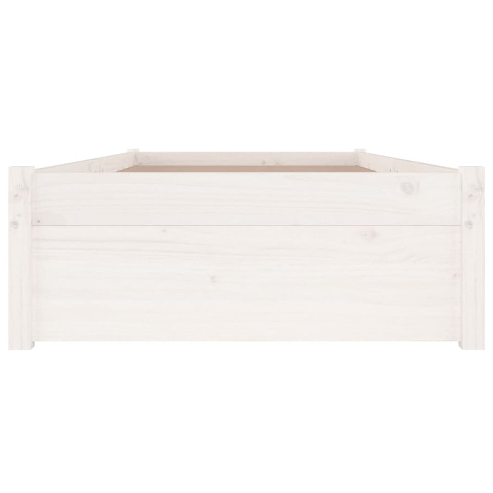 Bed Frame with Drawers White 75x190 cm Small Single