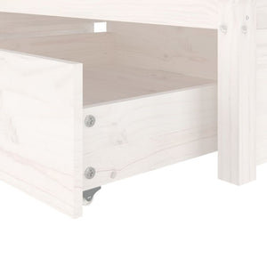 Bed Frame with Drawers White 75x190 cm Small Single