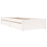 Bed Frame with Drawers White 90x200 cm