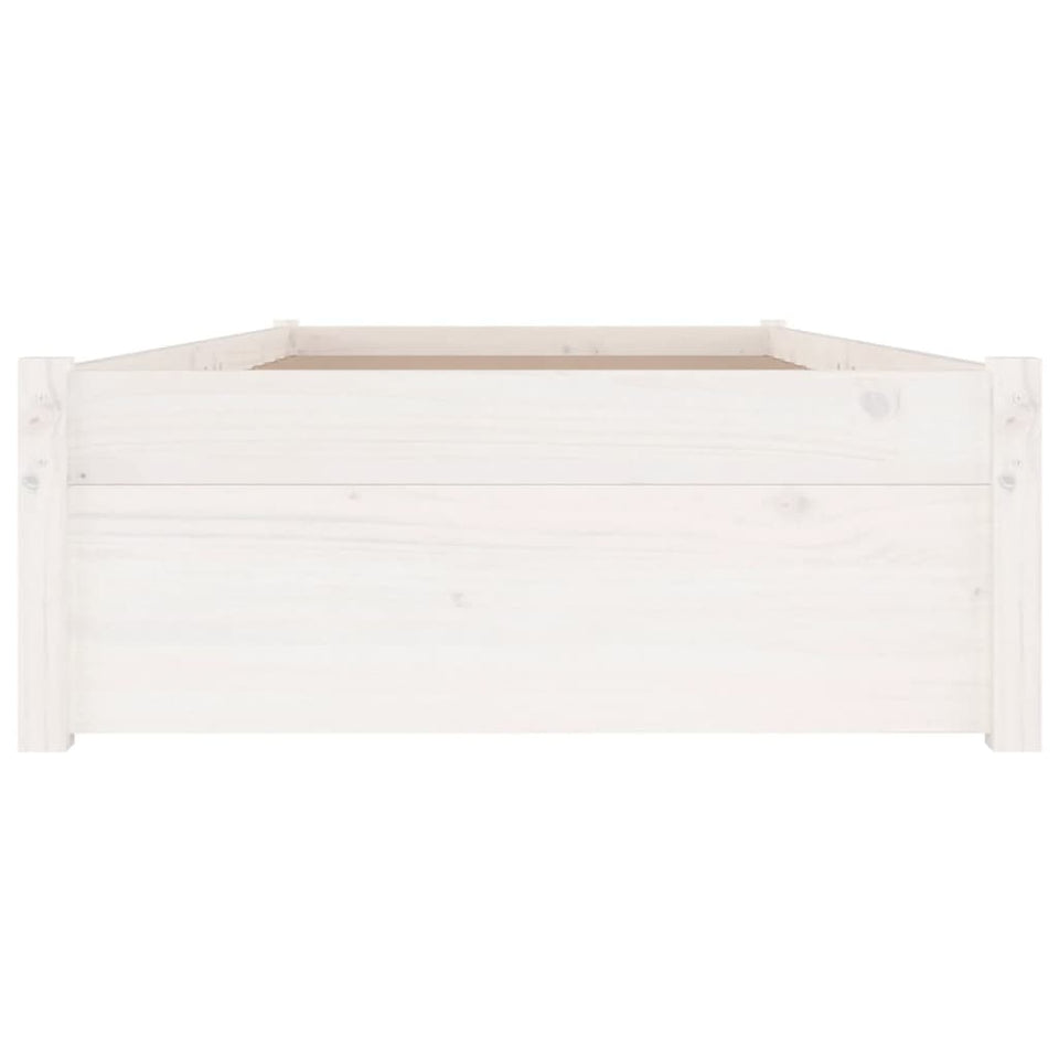 Bed Frame with Drawers White 90x200 cm