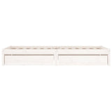 Bed Frame with Drawers White 90x200 cm