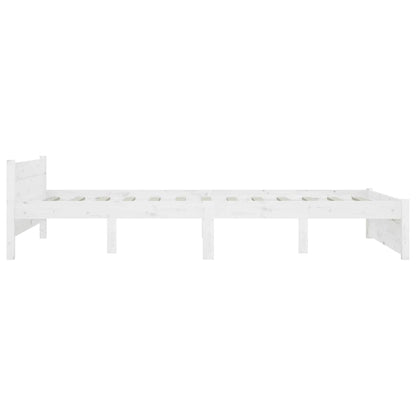 Bed Frame without Mattress with Drawers White Double