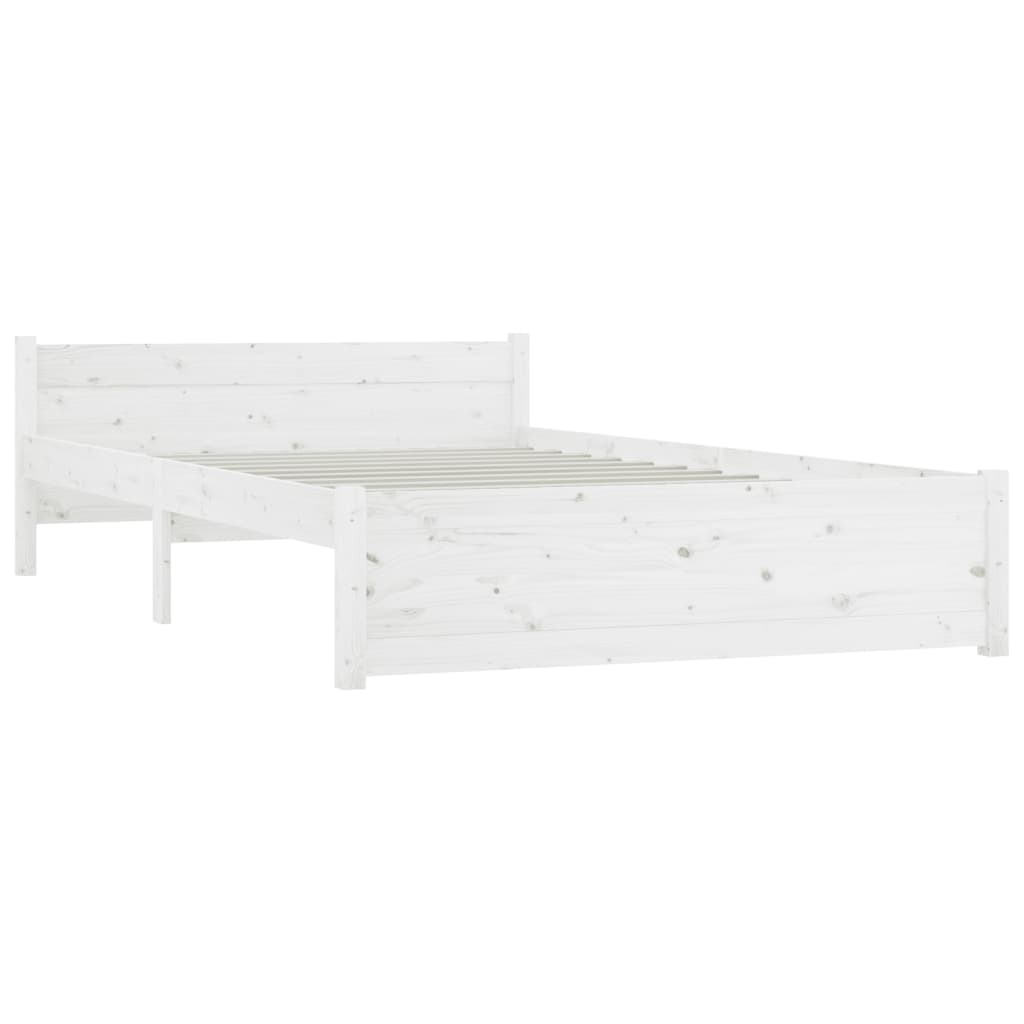 Bed Frame without Mattress with Drawers White 120x200 cm