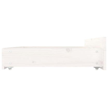 3103560 vidaXL Bed Frame without Mattress with Drawers White 140x200 cm (815045+815000)