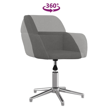 Swivel Dining Chairs 2 pcs Light Gray Fabric