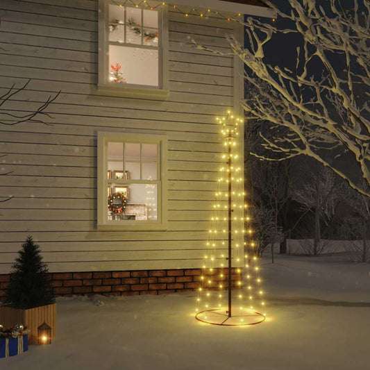 Christmas Cone Tree Warm white Powder-coated steel, copper, PVC