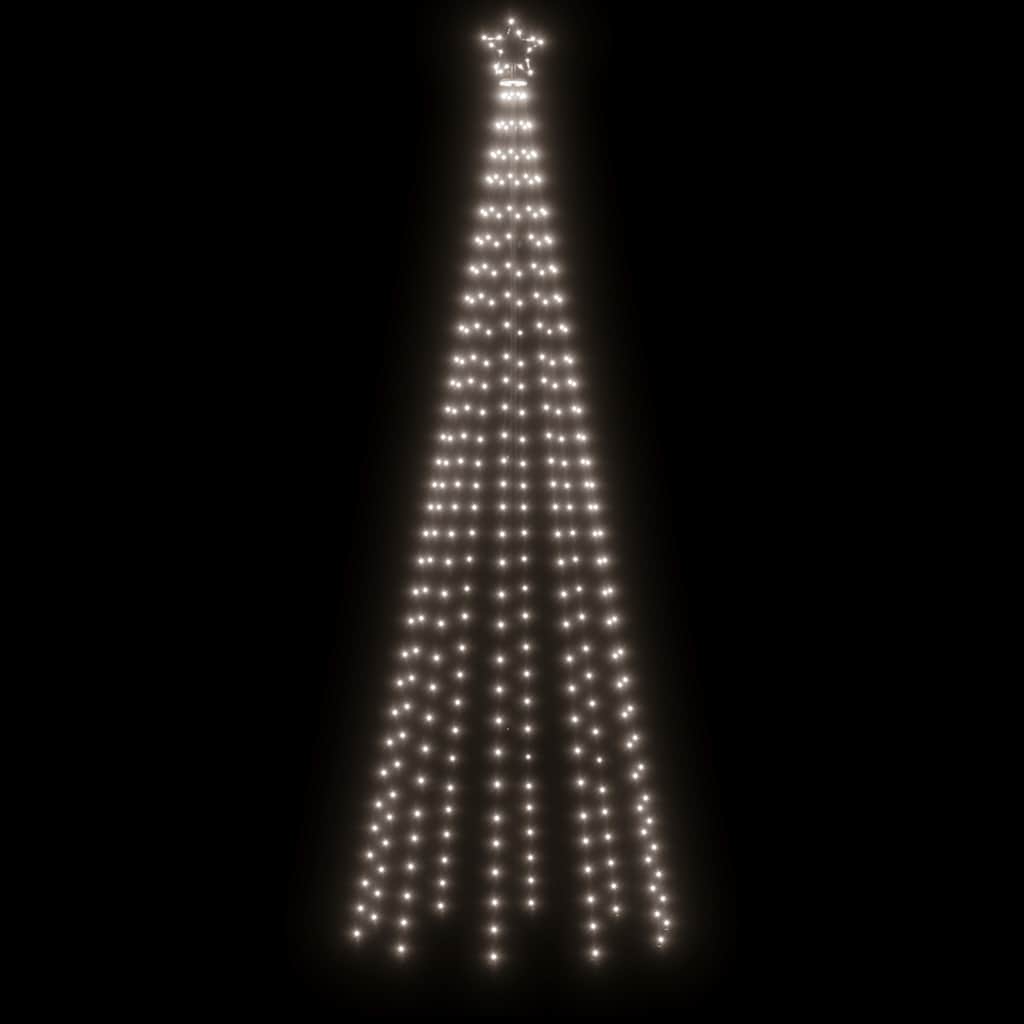 Christmas Cone Tree Cool White Powder-coated steel 9.8 Feet