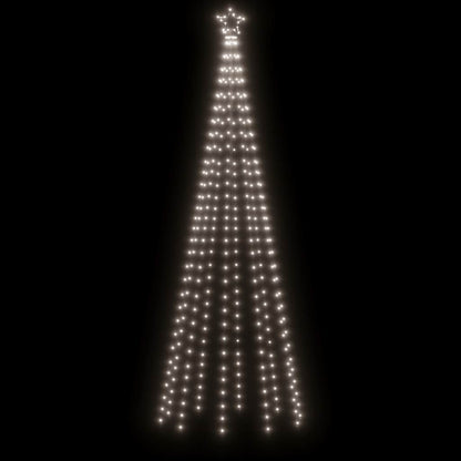 Christmas Cone Tree Cool White Powder-coated steel 9.8 Feet