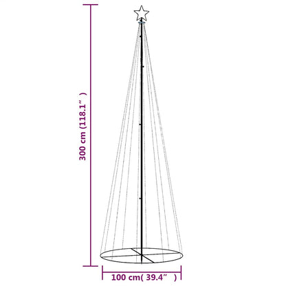 Christmas Cone Tree Cool White Powder-coated steel 9.8 Feet