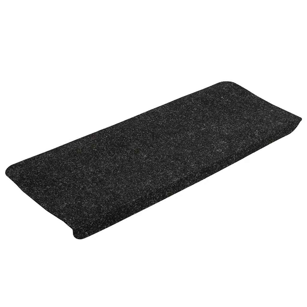 343477 vidaXL Stair Mats Self-adhesive 15 pcs 65x24,5x3,5 cm Anthracite