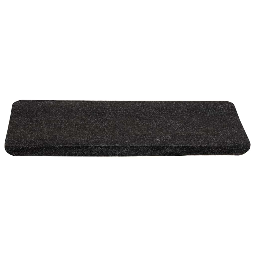343477 vidaXL Stair Mats Self-adhesive 15 pcs 65x24,5x3,5 cm Anthracite