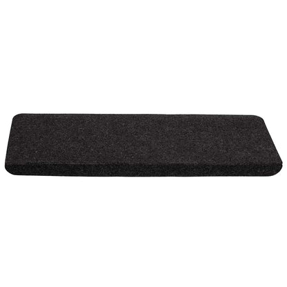 343478 vidaXL Stair Mats Self-adhesive 15 pcs 65x24,5x3,5 cm Black