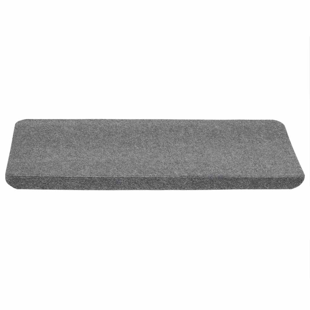 Stair Mats Self-adhesive 15 pcs 65x24,5x3,5 cm Grey