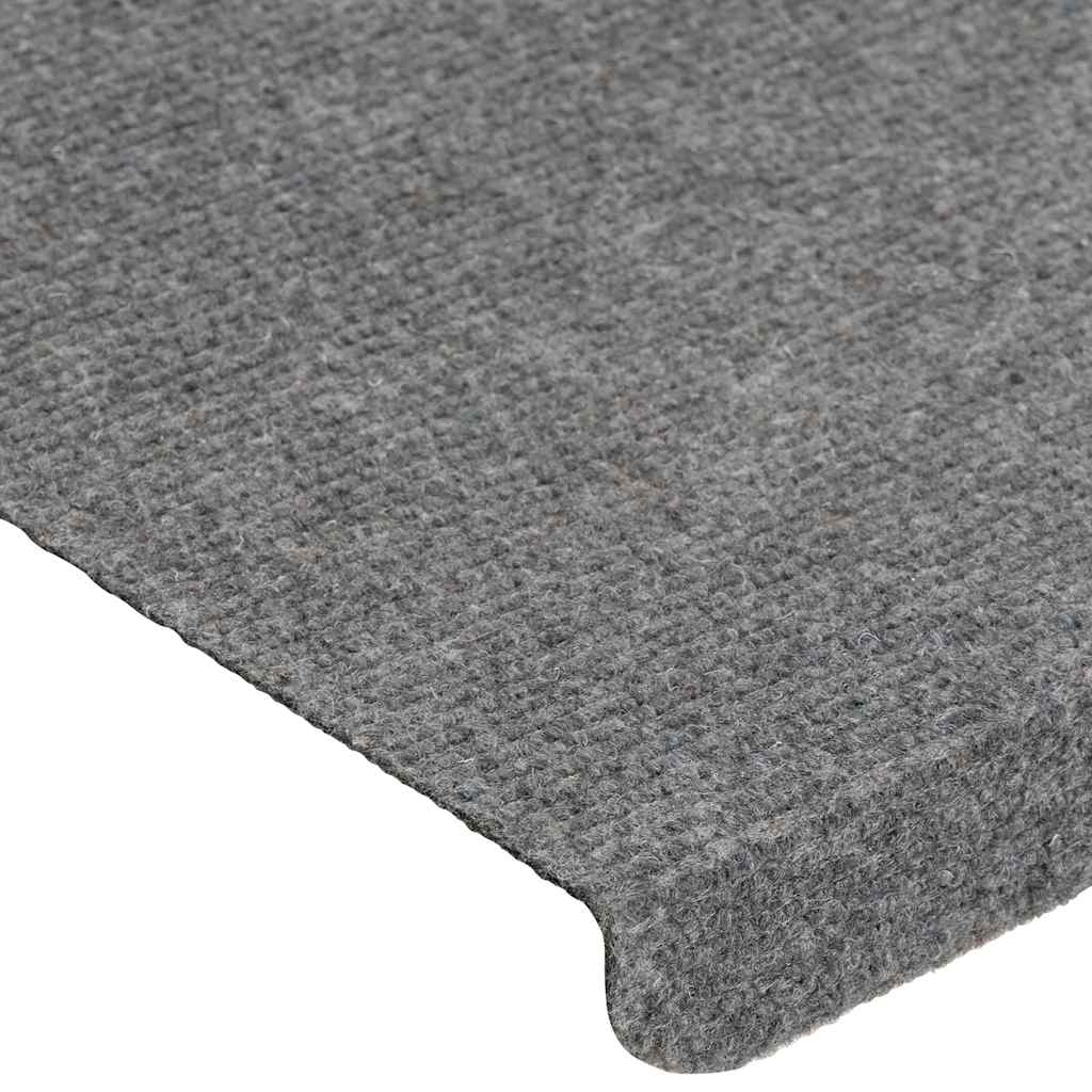 Stair Mats Self-adhesive 15 pcs 65x24,5x3,5 cm Grey