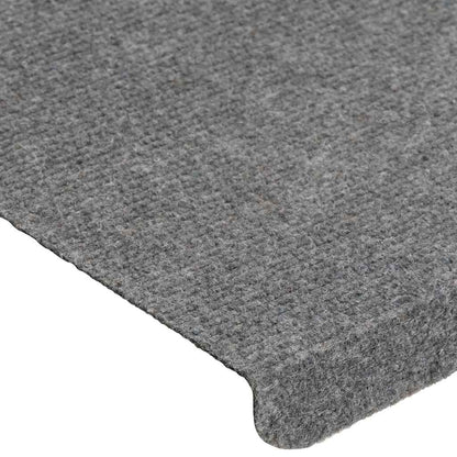 Stair Mats Self-adhesive 15 pcs 65x24,5x3,5 cm Grey