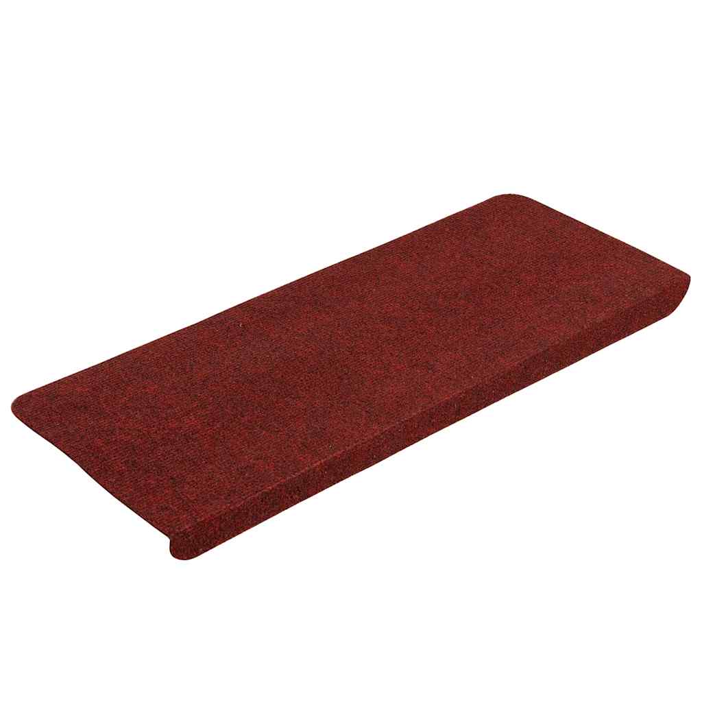 343480 vidaXL Stair Mats Self-adhesive 15 pcs 65x24,5x3,5 cm Red