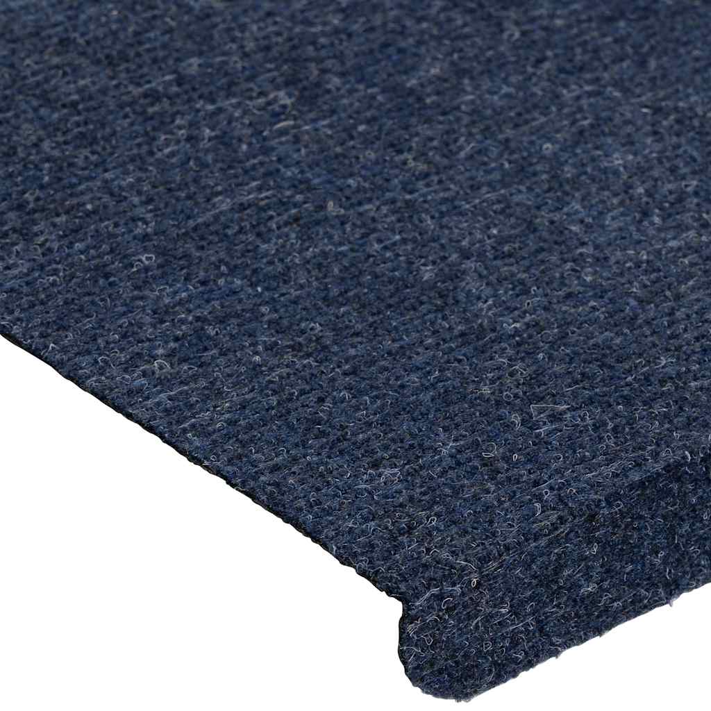 343481 vidaXL Stair Mats Self-adhesive 15 pcs 65x24,5x3,5 cm Blue