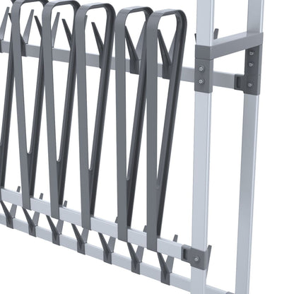 Shoe Rack with Wheels Silver 89x27x120 cm